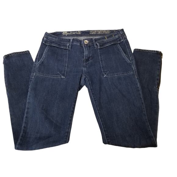 Madewell Blue Skinny Jeans with Stretch - Picture 2 of 9